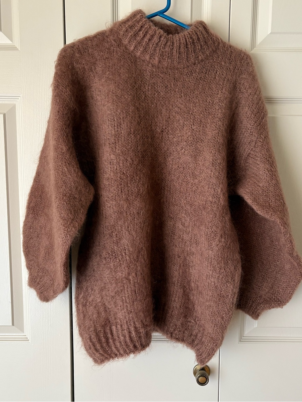 Gold Label | Vintage mock neck mohair sweater. Made in UK. Medium. Oversized - Picture 1 of 9